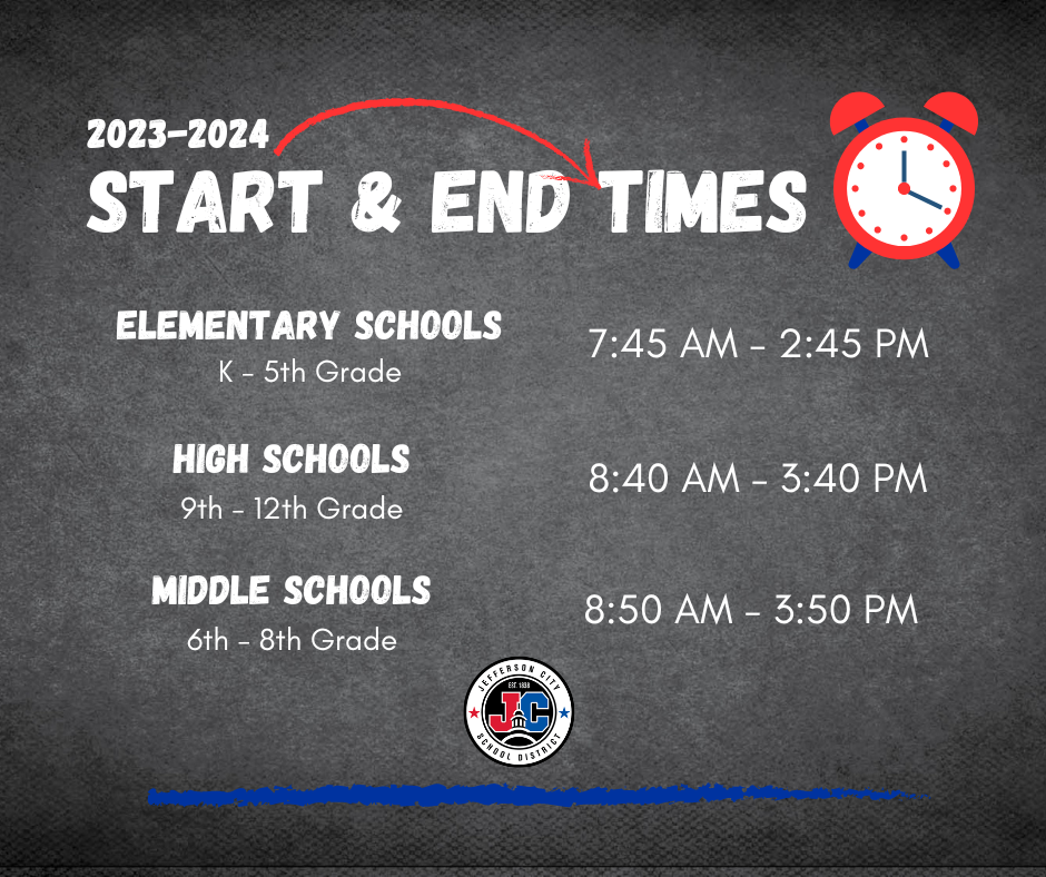Start & End Times 2023-2024